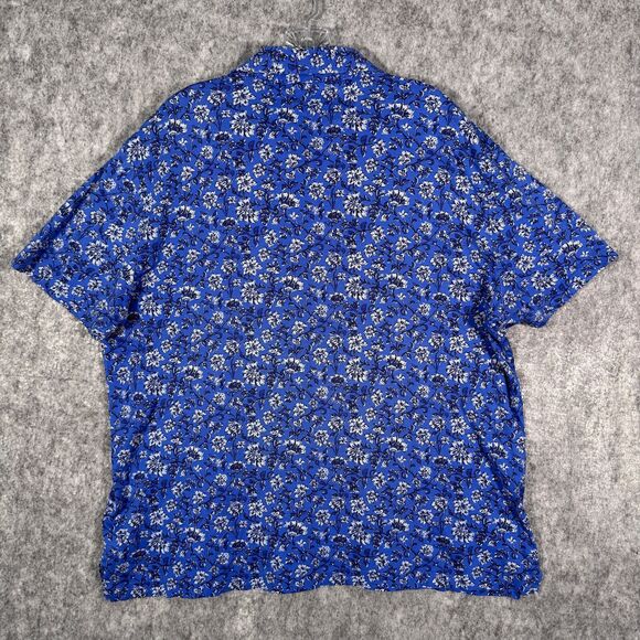 Polo Ralph Lauren Polo Shirt Mens XL Blue Floral Custom Slim Fit Short Sleeve - Picture 9 of 10